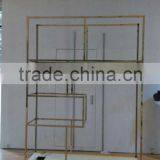 metal glass display stand, wall mounted display