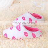 2015 New Autumn Winter Milk Cow Red Lips Coral Fleece Lovers Slippers at Home Cotton-padded Indoor Slippers thumbnail-2