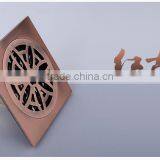 LABRAZE LE8404H Bathroom/kitchen Brass Floor Drains With Antique Brushed thumbnail-2