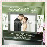 Mr. & Mrs Glass Wedding Picture Frame For Wedding Favor thumbnail-1