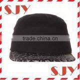 Custom Made Leopart Suede Flat Bill 5 Panel Baseball Cap thumbnail-5