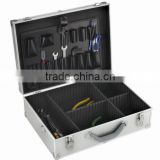 Gold aluminum barber tool case with inner tray and tool board