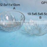 Water Lily Shaped Crystal Glass Bowl for Fruit thumbnail-1