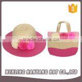 Girls Woven Straw Flowers Casual Beach Tote Shoulder Women Handbag thumbnail-2