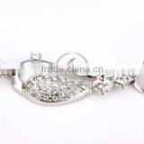 18KGP Platinum Plated White Crystal Rhinestone Austria Crystal Elements Women Bangle Bracelet Fashion Jewelry B005 thumbnail-3