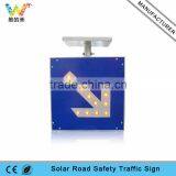 Aluminum 400*400m solar powered led flashing warning traffic sign board