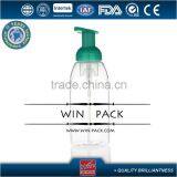 130ml 270ml 400ml 620ml 700ml Clear Round Shape Foam Pump Bottle With Green Pump and Clear Cap, Foam Pump Bottle Manufacturer thumbnail-1