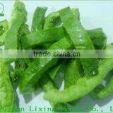Freeze-dried green pepper strips for food material