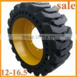 Bob Cat Solid Skid Steer Tires 12-16.5 for 904b 904h S130