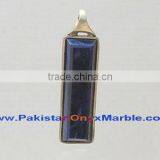 Natural Stone STERLING SILVER PENDANTS LAPIS LAZULI JEWELRY thumbnail-1