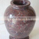 NATURAL RED ZEBRA MARBLE FLOWER VASES thumbnail-2