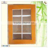 Unfinished Glass Top Bamboo Pine Wooden Tea Bags Box thumbnail-3