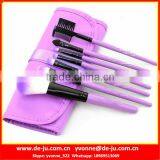 Purple Handle Cosmetic Brush With Pouch thumbnail-1