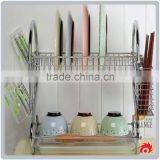 2 Tiers Cup Drying Holder Organizer Drainer Dryer Tray Cutlery Dishes Rack thumbnail-5