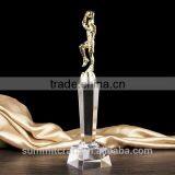 Delicate Metal Figurine Crystal Sports Award Basketball Trophy thumbnail-3