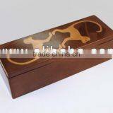 High Quality Best Selling Lacquered Monkey Pattern Rectangle Wine Box thumbnail-1