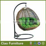 Real Rattan Furniture Double Swing Seat Outdoor Hanging thumbnail-1