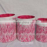 Colorful Round Canvas Storage Basket With Lining thumbnail-1