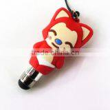 Mini Cartoon Design Touch Screen Pen With Dustproof Plug thumbnail-2