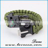 Outdoor Survival Kit Paracord Gear Bracelet Survival Flint Fire Starter thumbnail-5