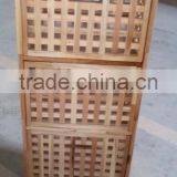 2017 New Design High Quality Wholesale Walnut Wood Laundry Basket thumbnail-2