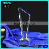 KM-ZP74 Hot! Personalization K9 Crystal Optical Glass With Coloured Glaze Engraving Glass Trophy thumbnail-4