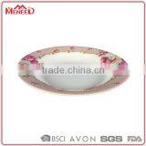 10inch Rose Printed Round Plastic Wave Plate for Wedding thumbnail-3