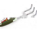 Three Teeth Mini Garden Hand Metal Rake thumbnail-2