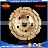 100mm Double Row Diamond Grinding Wheel 4" Abrasive Polishing Disc Concrete Granite Marble Double Cup Wheel thumbnail-1