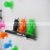Silicone products rubber small double sucker/ suction cup