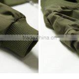 Custom Men Jean Jacket Wholesale Green Bomber Jacket thumbnail-4