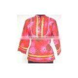 Ladies Long Sleeve Cotton Blouses thumbnail-1