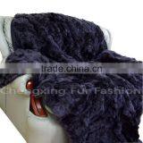 CX-D-03A Hotel Rugs Patchwork Real Rabbit Fur Animal Fur Bedding Set Fur Rug thumbnail-5