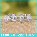 40623 Micro Pave 925 Sterling Silver Earrings thumbnail-1