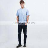 Plain Blue Polo With Chest Pocket 100 Percent Cotton Mens Polo Shirts T-shirt thumbnail-2