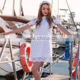 Women White Lace Open Sleeve Sexy Girls Dress Party Dresses For Girls Of 18 Years Old thumbnail-1