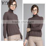 Custom High Quality Women Slim Turtleneck Knit Cashmere Pullover thumbnail-4