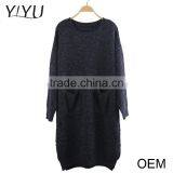 Clearance Cheap Ladies Winter Blue 3/4 Long Sleeve Coat Pullover Sweater With Pocket thumbnail-1