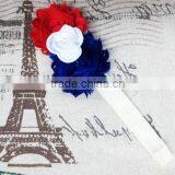 New Item Handmade Infant Fabric Flowers Head Band, Baby Girl Beautiful Headbands thumbnail-3