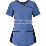 Fashionable 2017 Custom Women's Stretch Scrub Top Medical Nurse Hospital Nursing Uniform Designs thumbnail-3
