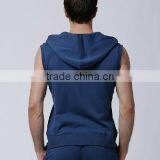 Customized Sleeveless Gym Hoodies With Logo thumbnail-2