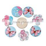 Cstom Scrapbooking Mixed At Random Two Holes Butterfly Pattern Wood Sewing Button thumbnail-1