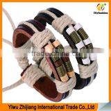 2016 Mens Jewelry Magnetic Leather Bracelet thumbnail-1