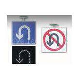 IP65 Solar Powered Flashing Lights LED U - Turn Prohibited Sign STS015