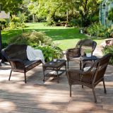 PE Rattan Outdoor Lounge Furniture PE Rattan Comfortable Coffee Shop