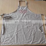 high quality wedding/customized 100% cotton vintage apron in beige color with embroidery