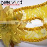 Fancy Dress Party Cloth Yarn Translucent Lace Brought Feather Flowers and a Half Face Eye Masks thumbnail-6