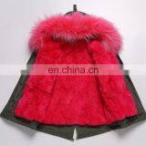 2016 Hot Sale Children Clothing Latest Korean Style Kids Coat With Raccoon Fur Hood and Rabbit Fur Lining thumbnail-6