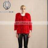 Irresistible Style Fox Fur Decoration Mink Fur Jacket Winter Trend Mink Fur Coat Luxury Ladied Mink Fur Dress