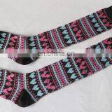 2016 Popular Houndstooth Slim Fit Boot Socks Custom Ladies Long Socks thumbnail-6